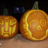 Autobots Logo and Sugar Skull Pumpkin