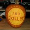 Red Skillet Carve Pumpkin