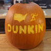 America Runs on Dunkin' Carve Pumpkin