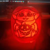 Baby Yoda Pumpkin Lighted