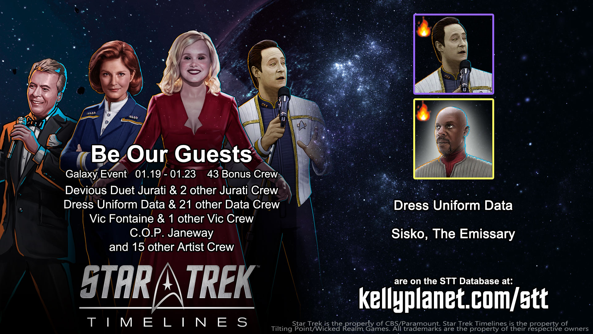 STT Galaxy Event BE OUR GUESTS and New Crew – – Star Trek