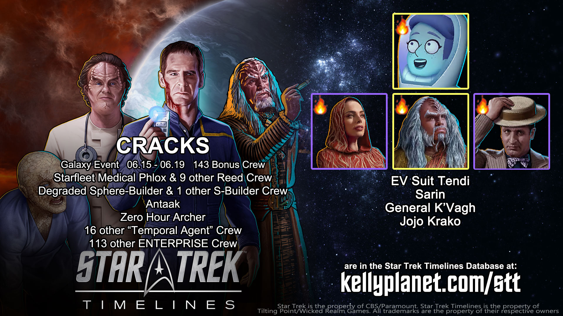 STT Galaxy Event CRACKS and New Crew | kellyplanet.com