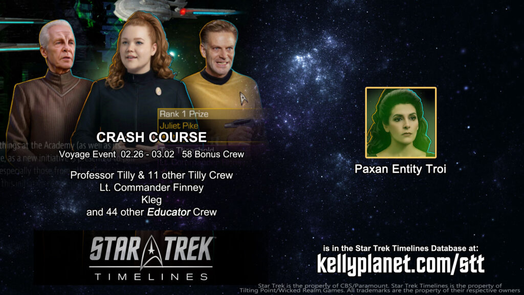 STT Voyage Event CRASH COURSE & New Crew