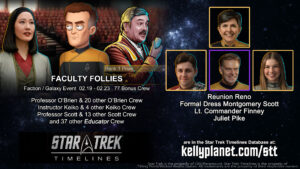 STT Faction/Galaxy Event FACULTY FOLLIES & New Crew