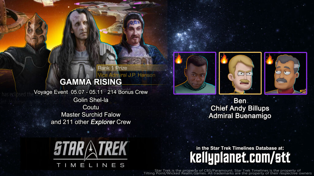 STT Voyage Event GAMMA RISING & New Crew