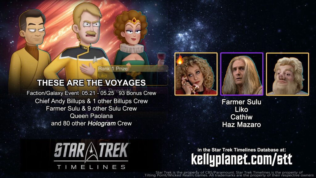 STT Faction/Galaxy Event THESE ARE THE VOYAGES & New Crew