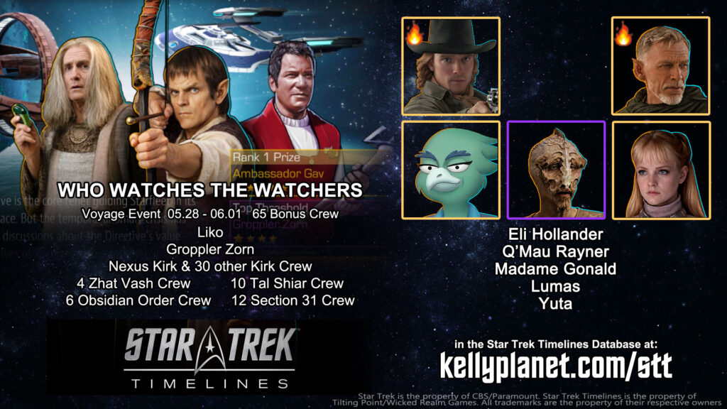 STT Voyage Event WHO WATCHES THE WATCHERS & New Crew