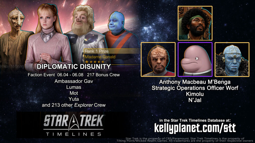 STT Faction Event DIPLOMATIC DISUNITY & New Crew