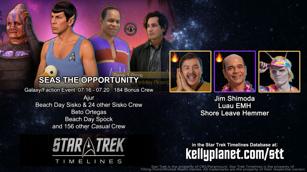 STT Galaxy/Faction Event SEAS THE OPPORTUNITY & New Crew
