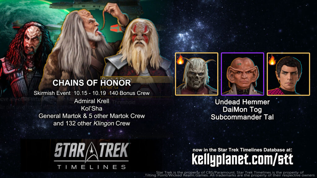 STT Skirmish Event CHAINS OF HONOR & New Crew