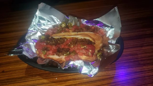 The Dog of the (very short month)... white people taco meat, salsa, jalepenos and cheese... let's see what Gavin comes up with for March!