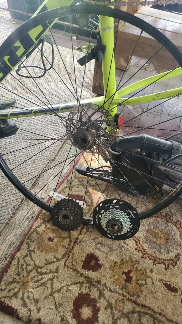 Big Thanks to CS Sports in Wellsboro!  I spent 3 days trying to break loose the gears on my bike. Even the Mighty Junior Tomlinson took a crack at it... to no avail. The guys at the bike shop must eat a lot of spinach because they got me hooked up in like 30 seconds. (probably should have gone to them in the first place - lesson learned). I installed a new axle and cassette and am back on the road good as new!